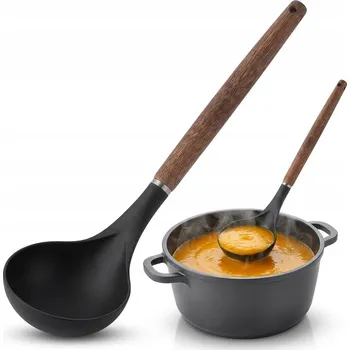Naběračka NABĚRAČKA na polévku, omáčky, naběračka, naběračka s dřevěná rukojeť, kuchyňská