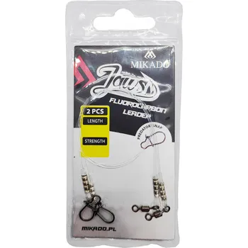 Rybářský háček Návazec Mikado Jaws Fluorocarbonové návazce 15 kg 35 cm