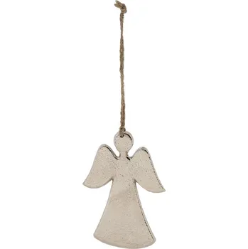 Vánoční dekorace Závěs anděl, stříbrná, 8x6x0,5cm (DOPRODEJ)|Ego Dekor