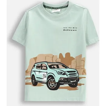 Chlapecké tričko Chlapecké tričko mátové barvy s krátkým rukávem, velikost 122 Coccodrillo WC5