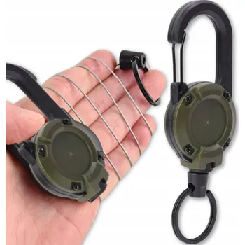 Retraktor s navíjecí šňůrou 68 cm Outdoor karabina přívěsek na klíče silná pletená šňůra Kart