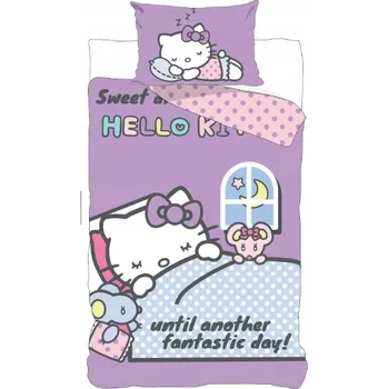 Prostěradlo Dětské ložní prádlo Hello Kitty Another Day 100×135 cm, 40×60 cm