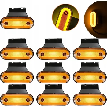 Přídavný světlomet SADA LED OBRYSOVÉ SVĚTLO 12 24V ORANŽOVÁ, 10 LED DIOD