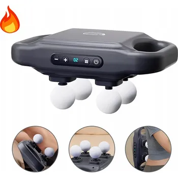 Masážní přístroj MASÁŽNÍ PŘÍSTROJ PRO MASÁŽ ZAD A MASÁŽ ZAD, MASÁŽNÍ PISTOLE, 4 HLAVICE