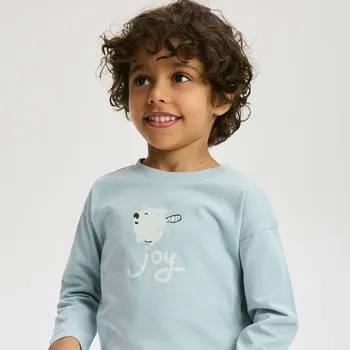 Reserved - Tričko s dlouhými rukávy a potiskem - světle modrá - 683IG-50X - 683IG-50X-86