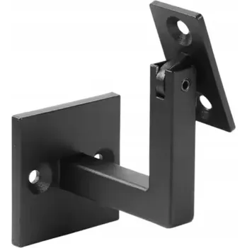 Zábradlí Držák madla XL-Tools černý ocelový nastavitelný čtvercový