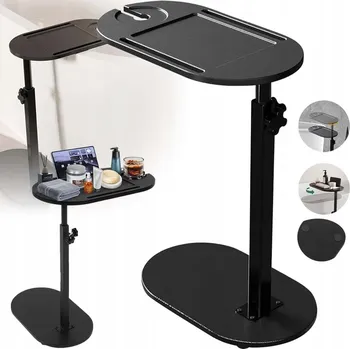 Konferenční stolek ODKLÁDACÍ STOLEK LOFT KONFERENČNÍ STOLEK POLICE NA ČASOPISY NASTAVITELNÝ