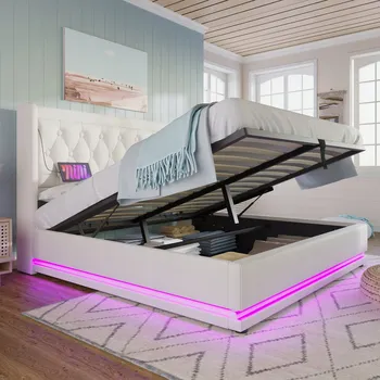 Postel Jednolůžková dřevěná postel Arhatreya 140x200 cm bílá