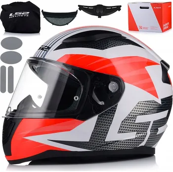 Helma na motorku MOTOCYKLOVÁ PŘILBA LS2 FF353 RAPID II GRID LESKLÁ S PINLOCKEM ECER 22.06