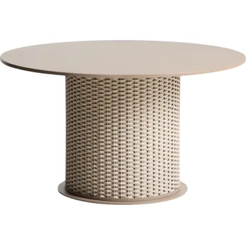 Zahradní stůl Kave Home Béžovošedý zahradní jídelní stůl Sedalis 135 cm