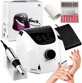 FRÉZKA NA NEHTY MANIKÚRA PEDIKÚRA HYBRIDY 65W LCD + SADA FRÉZ