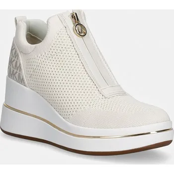 Dámské tenisky Tenisky MICHAEL Michael Kors Emmy Wedge Zip Slip On 43R6EMFP3D.170 béžová 01X, EUR 36