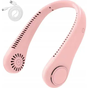 Domácí ventilátor MINI PŘENOSNÝ VENTILÁTOR USB AKU ZÁVĚSNÝ SLUCHÁTKOVÝ NA KRK AG921B