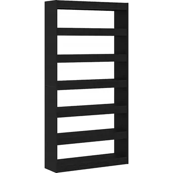 Knihovna Regál Černý dub, dřevotřísková deska, 100 x 30 x 198 cm