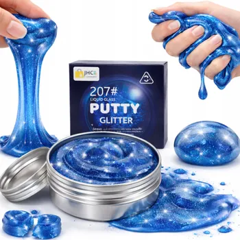 Modelovací hmota SLIZ SENZORICKÁ HMOTA MODRÝ galaxy crystal ball sliz sliz modelína