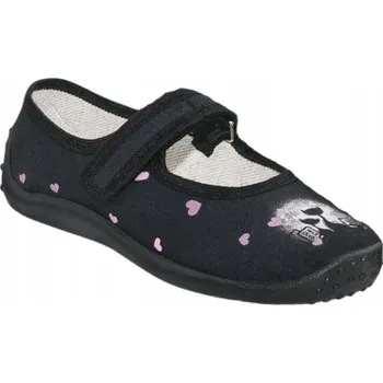 Dívčí bačkory Zetpol Balerínky Papuče Dívčí Julia Černé Kočky Velikost 33