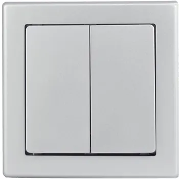 vypínač Dvojitý vypínač Timex-Elektro klasický zápustný stříbrný