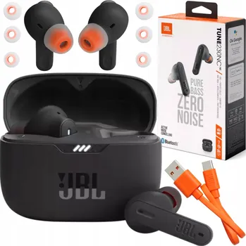 Sluchátka Bezdrátová sluchátka do uší JBL TUBE 230NC TWS černá s ANC Bluetooth