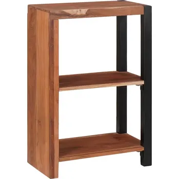 Knihovna Police na knihy hnědá, černá 50 x 30 x 75 cm