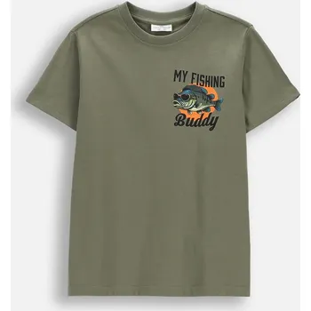 Dětská móda Dětské tričko chlapecké Bavlna Zelené velikost 134 Coccodrillo WC6