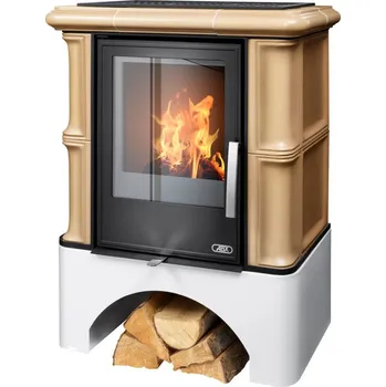 Krbová kamna Kachlová kamna ABX Bavaria K I rovný sokl Naturalbraun