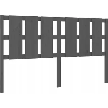 Čelo postele, šedá, 165,5 x 4 x 100 cm, masivní borovicové dřevo