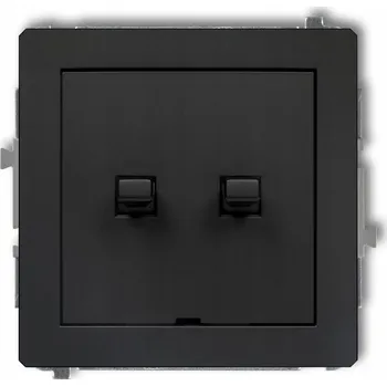 vypínač Dvojitý vypínač Klasik, Zápustný Karlik černý 12DWPUS-2