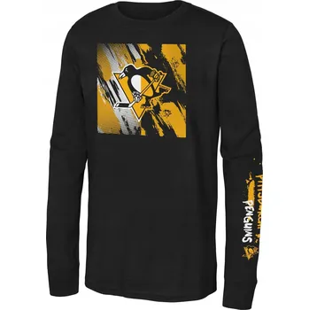 Chlapecké tričko Dětské tričko Pittsburgh Penguins NHL Half & Half Ls Ctn Tee Velikost: Děts