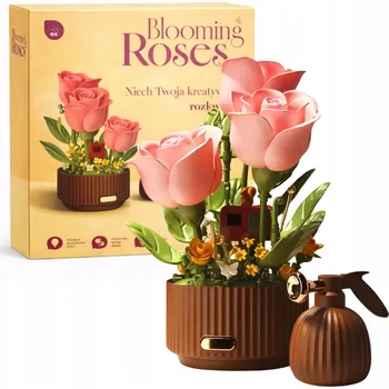 ostatní stavebnice Stavebnice LED Růže interaktivní Blooming Roses RŮŽOVÉ PL