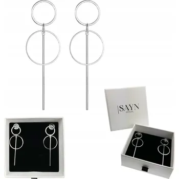 Náušnice SREBRNE KOLCZYKI ZE STALI CHIRURGICZNEJ KRUHOVÉ NÁUŠNICE BOX