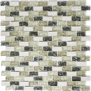 Obklad Mozaika WzorcowniaStudio 30 x 28,5 cm, odstíny šedé a stříbrná