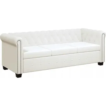 Pohovka Pohovka VidaXL 205 x 76 cm umělá kůže bílá