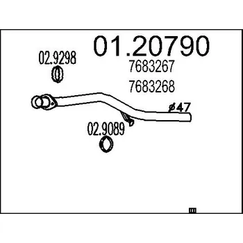 Výfuková trubka Výfuková trubka, 01.20790