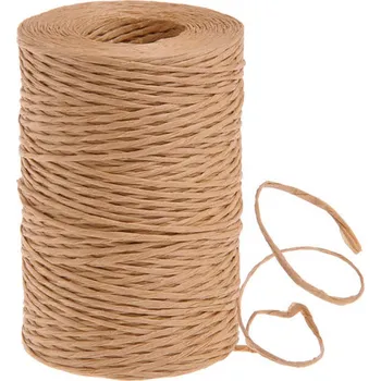 Vázací drát Pro Háčkování Papírový provázek s drátkem 100 m přírodní