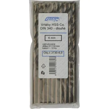 Vrták Vrták OREN DIN 340 HSS-Co., vybrušovaný 2 mm