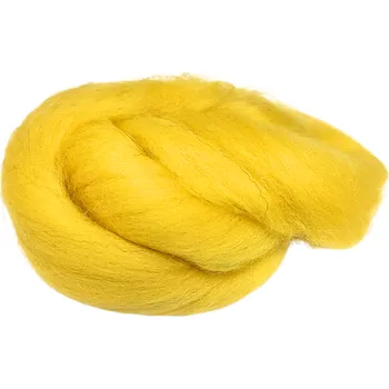 Ovčí rouno Ovčí rouno, barvené, česané, 20 g, ŽLUTÉ NARCISOVÉ