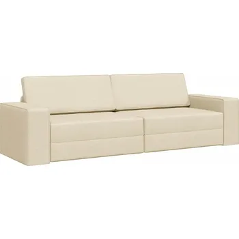 Pohovka Rozkládací pohovka krémová 245 x 78 x 77 cm látka