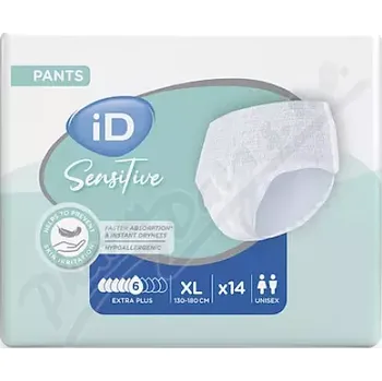 Inkontinenční vložka iD Sensitive Pants Extra Plus XL 14ks
