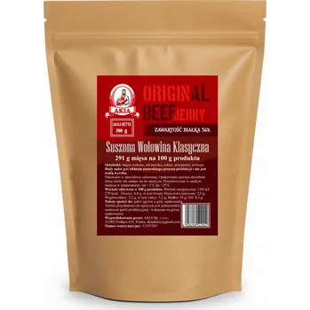 Sušené maso Akia Beef Jerky, sušené maso, klasické hovězí sušené maso 250 g