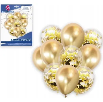 Balónek Ouda Party - Sada zlatých balónků se třpytkami