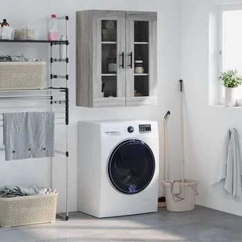 Příborník do zásuvky Nábytek XL Nástěnná skříňka šedá sonoma 69,5 x 34 x 90 cm 828506