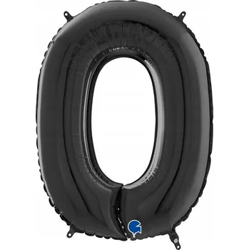 Balónek Černý balónek Číslice 0 na HEL! 26" 66 cm!