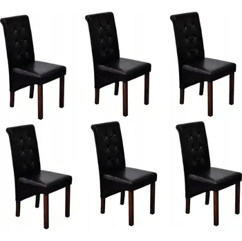 Jídelní židle Židle VidaXL látka černá 6 ks