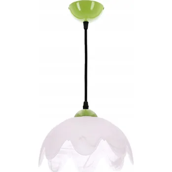 Závěsné svítidlo jednoduché COLORI Pistáciově Zelené s Bílým Stínidlem Moderní