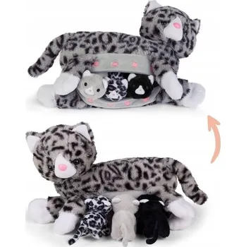 Obraz Plyšová Hračka máma kočka Mamanimals se 3 magnetickými koťátky