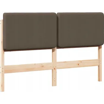 Čalouněné čelo postele s čelo Hnědá a taupe 135 cm