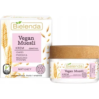 Pleťový krém Bielenda Vegan Müsli Matující Krém na Obličej s Rýžovým Mléčkem 50 ml