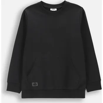 Pánská mikina Mikina Chlapecká Tepláková Bez Kapuce Hladká Černá Velikost 104 Mokida WM6