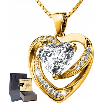 Náhrdelník Stříbrný pozlacený náhrdelník Mennica Świdnicka srdce 45 cm