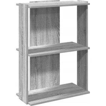 Knihovna Regál 3-patrový, šedý dub sonoma, 60x30x80 cm